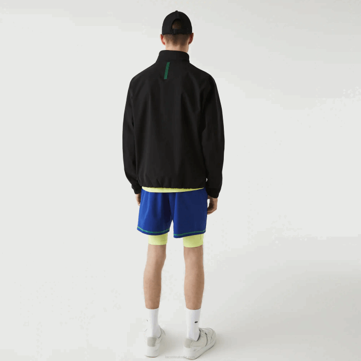 Lacoste Water-Resistant Short Zip Jacket 646T1314 Black 031 Men