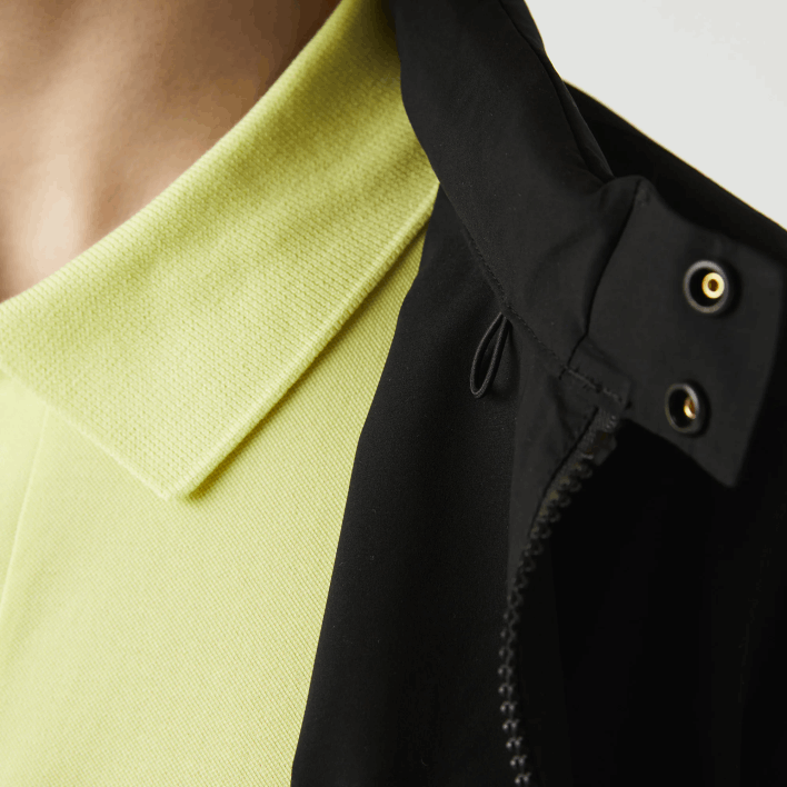 Lacoste Water-Resistant Short Zip Jacket 646T1314 Black 031 Men