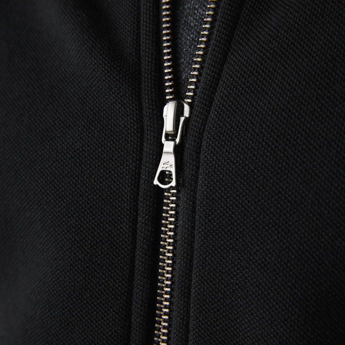 Lacoste Zippered Stand-Up Collar Pique Fleece Jacket 646T1034 Black 031 Men