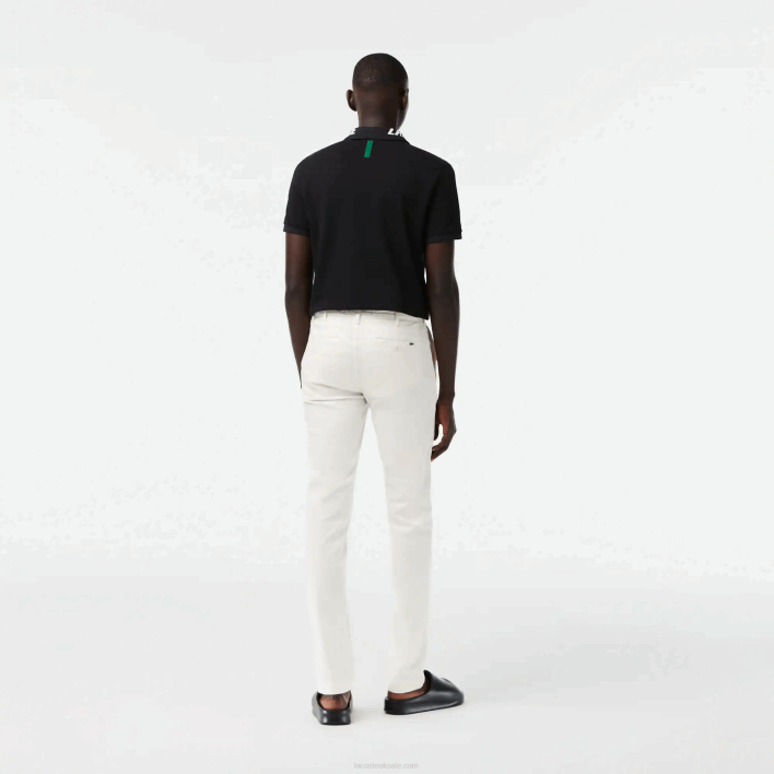 Lacoste New Classic Slim Fit Stretch Cotton Pants 646T1550 White 70V Men