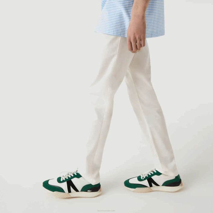 Lacoste New Classic Slim Fit Stretch Cotton Pants 646T1550 White 70V Men