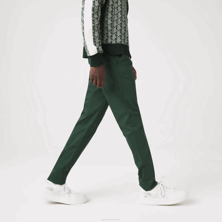 Lacoste New Classic Slim Fit Stretch Cotton Pants 646T1655 Green 5HX Men