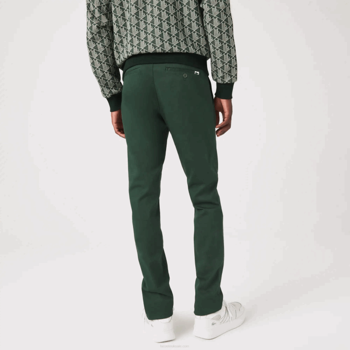 Lacoste New Classic Slim Fit Stretch Cotton Pants 646T1655 Green 5HX Men
