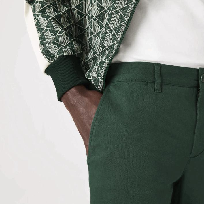 Lacoste New Classic Slim Fit Stretch Cotton Pants 646T1655 Green 5HX Men