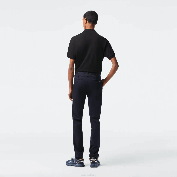 Lacoste New Classic Slim Fit Stretch Cotton Pants 646T478 Navy Blue HDE Men