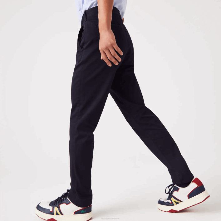 Lacoste New Classic Slim Fit Stretch Cotton Pants 646T478 Navy Blue HDE Men
