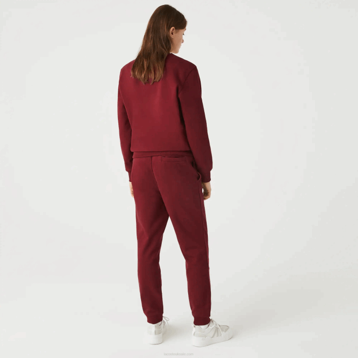 Lacoste Organic Cotton Fleece Jogging Pants 646T1207 Bordeaux Z7F Men