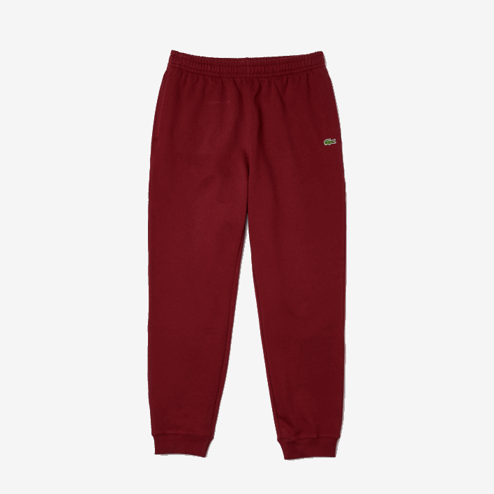 Lacoste Organic Cotton Fleece Jogging Pants 646T1207 Bordeaux Z7F Men