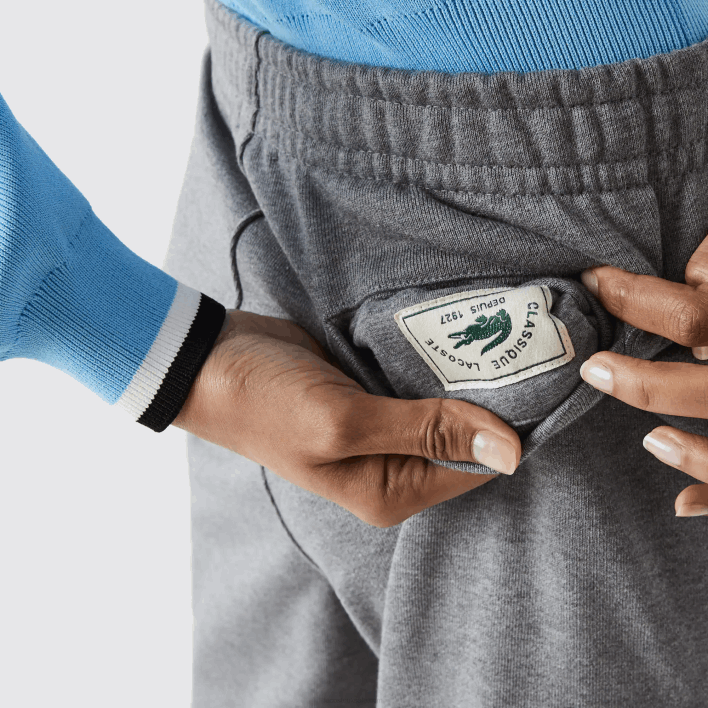 Lacoste Organic Cotton Fleece Jogging Pants 646T1208 Grey Chine 1VQ Men