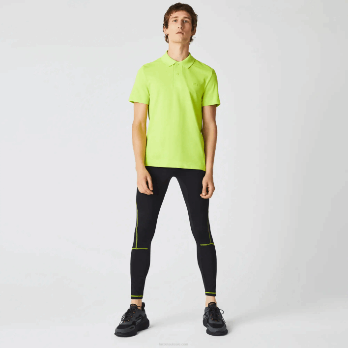 Lacoste SPORT Thermal Leggings 646T1112 Black Yellow 60R Men