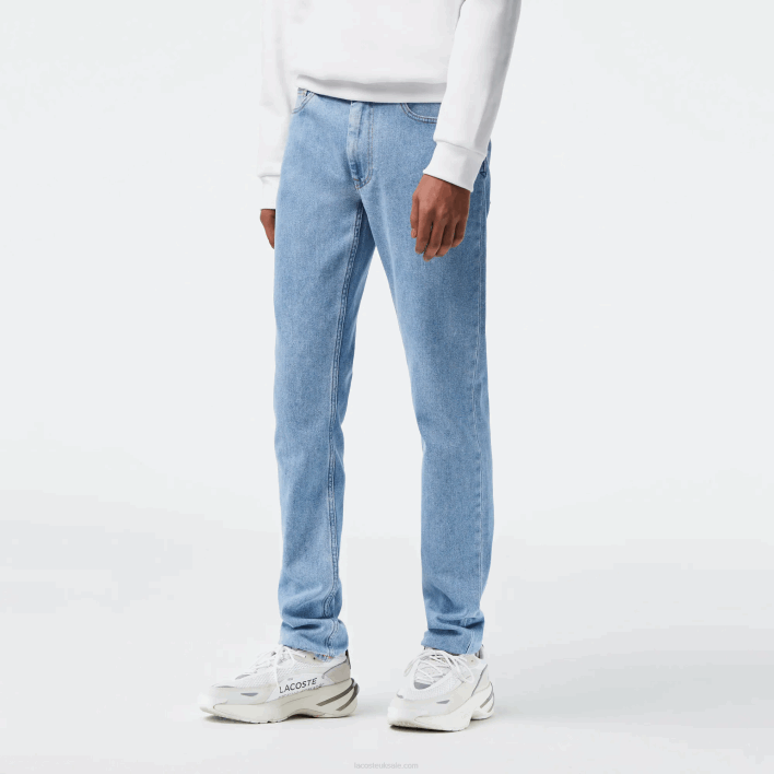 Lacoste Slim Fit Stretch Cotton Denim Pants 646T418 Blue MKU Men