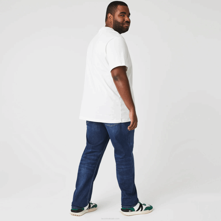 Lacoste Slim Fit Stretch Cotton Denim Pants 646T419 Blue MK9 Men
