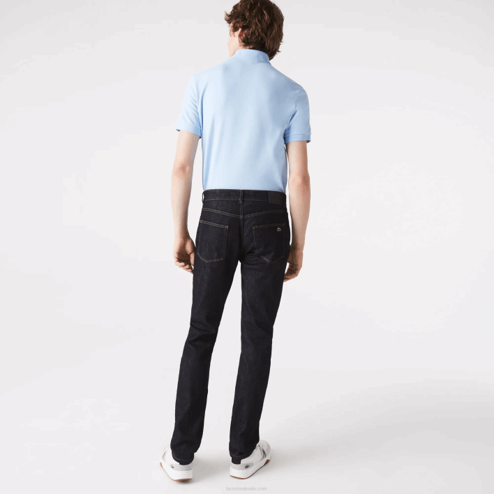 Lacoste Slim Fit Stretch Cotton Denim Pants 646T420 Blue ML4 Men