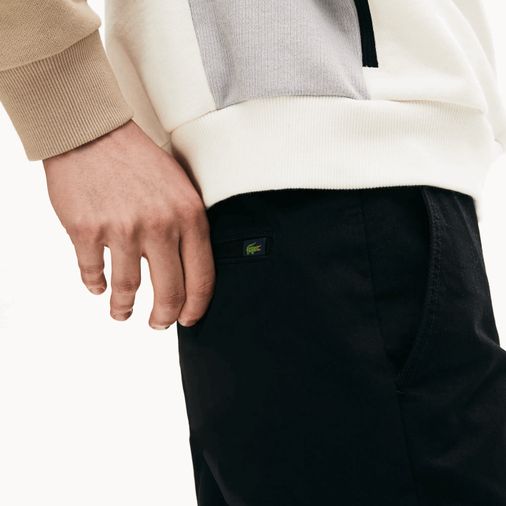 Lacoste Slim Fit Stretch Gabardine Pants 646T548 Black 031 Men