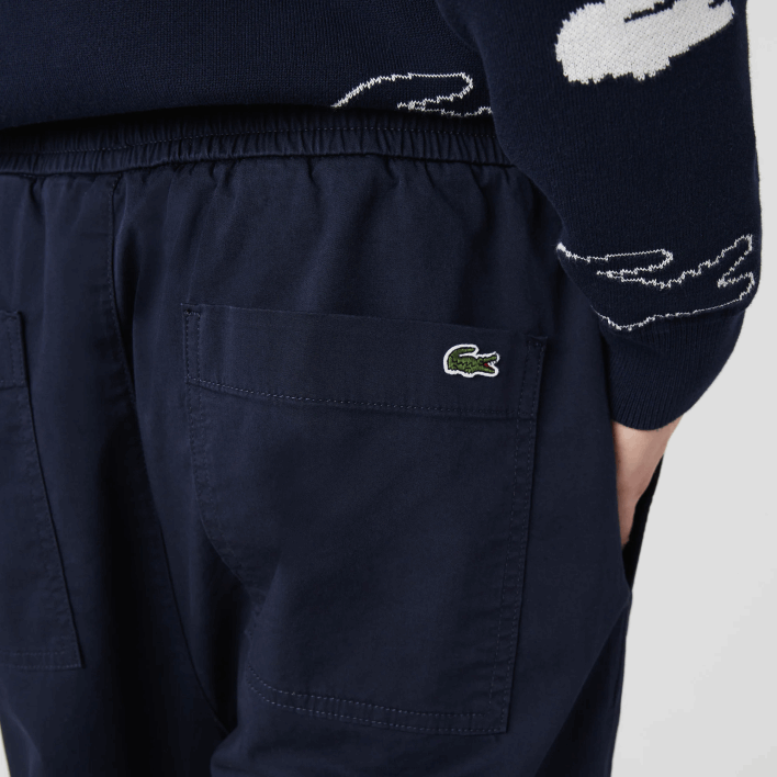 Lacoste Stretch Cotton Jogging Pants 646T1164 Navy Blue 166 Men