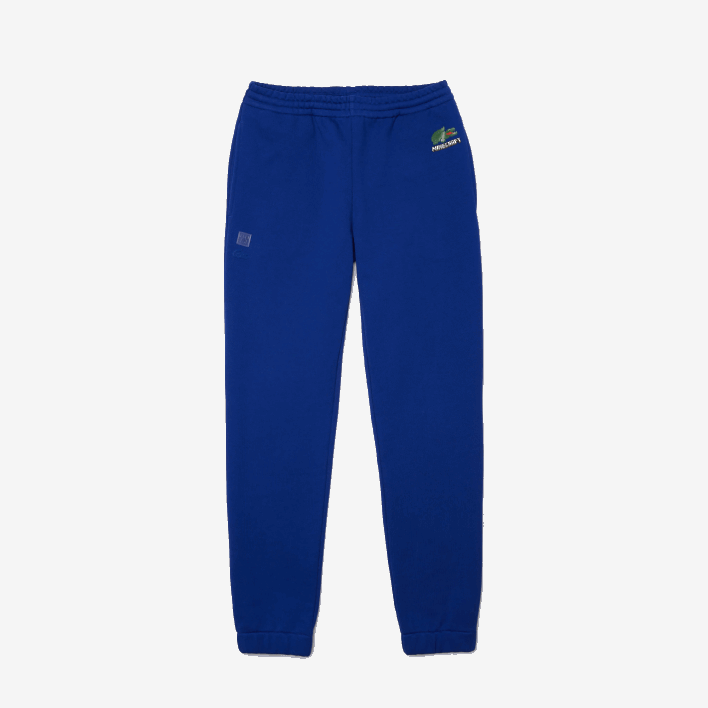 Lacoste x Minecraft Organic Cotton Fleece Jogging Pants 646T1174 Blue BDM Men