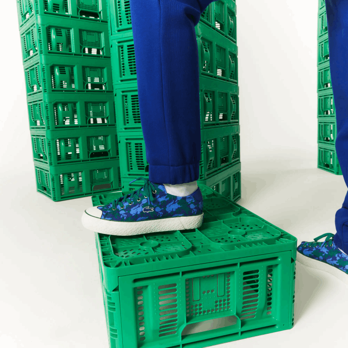 Lacoste x Minecraft Organic Cotton Fleece Jogging Pants 646T1174 Blue BDM Men