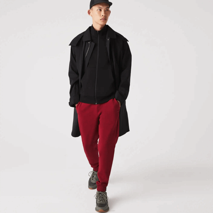 Lacoste Detachable Hood Knee-Length Water-Resistant Parka 646T1273 Black 031 Men