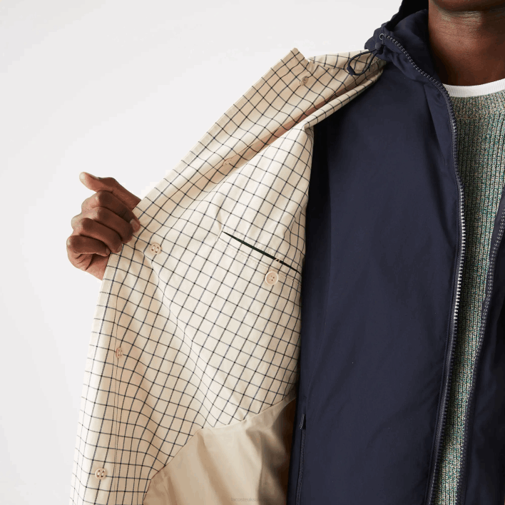 Lacoste Heritage 3-in-1 Check Trench 646T1290 Beige White A8M Men