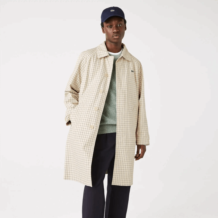 Lacoste Heritage 3-in-1 Check Trench 646T1290 Beige White A8M Men
