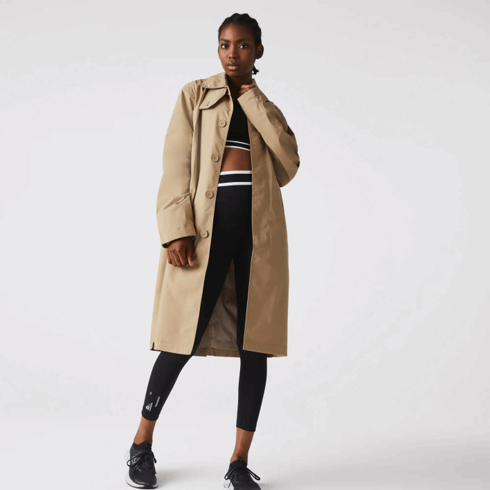 Lacoste Long Light Water-Resistant Buttoned Parka 646T1286 Beige C5U Men