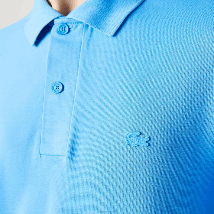Lacoste Active Movement Breathable Cotton Pique Polo 646T898 Blue 4XA Men