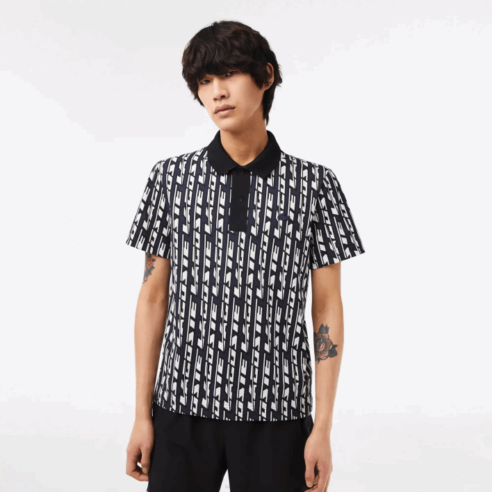 Lacoste Active Movement Two-Tone Printed Polo 646T2 Blue White 9YT Men