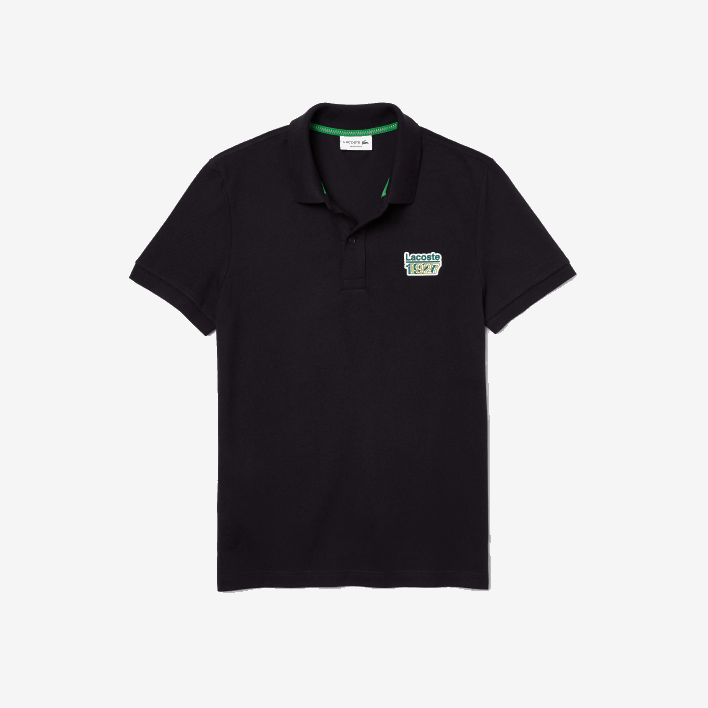 Lacoste Badge Cotton Pique Regular Fit Polo 646T912 Navy Blue HDE Men