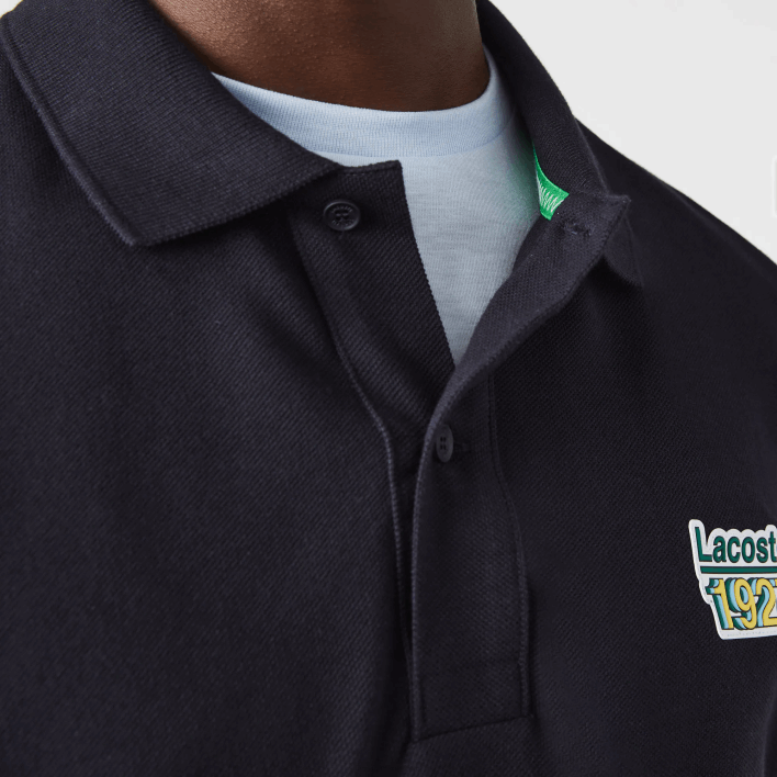 Lacoste Badge Cotton Pique Regular Fit Polo 646T912 Navy Blue HDE Men