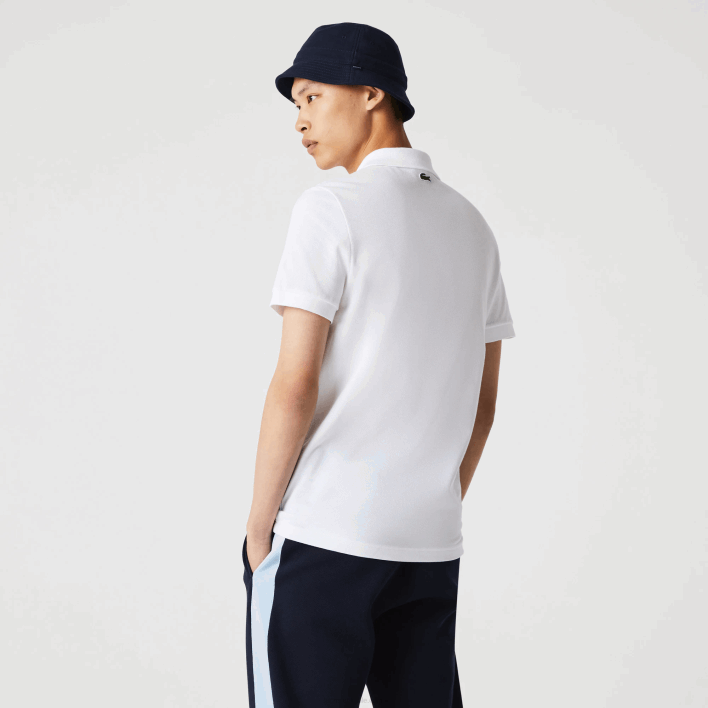 Lacoste Badge Cotton Pique Regular Fit Polo 646T913 White 001 Men