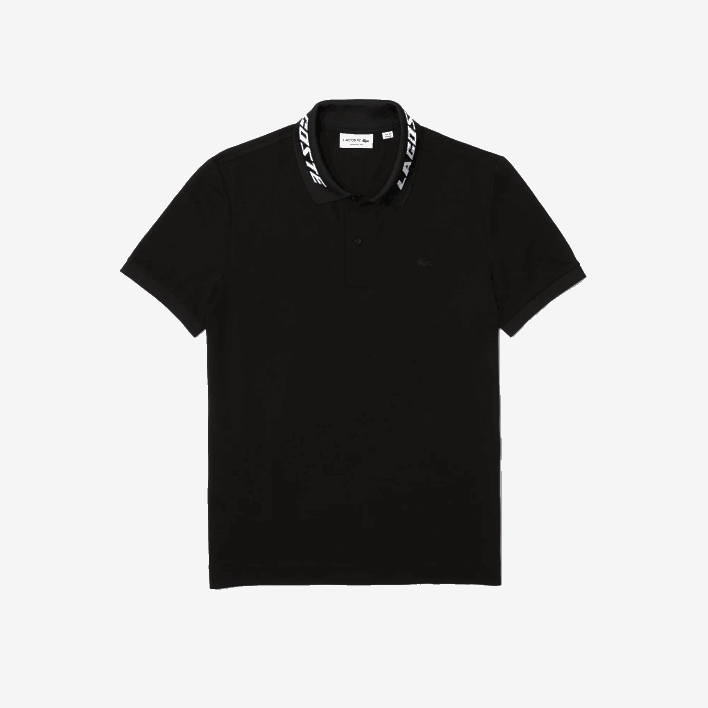 Lacoste Branded Slim Fit Stretch Pique Polo 646T777 Black 031 Men