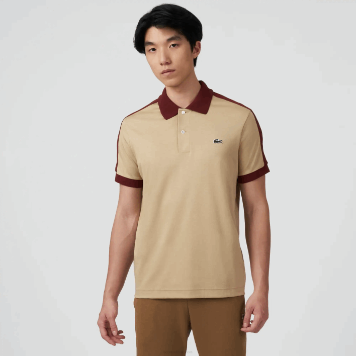 Lacoste Classic Fit Contrast Collar Polo 646T580 Beige 02S Men