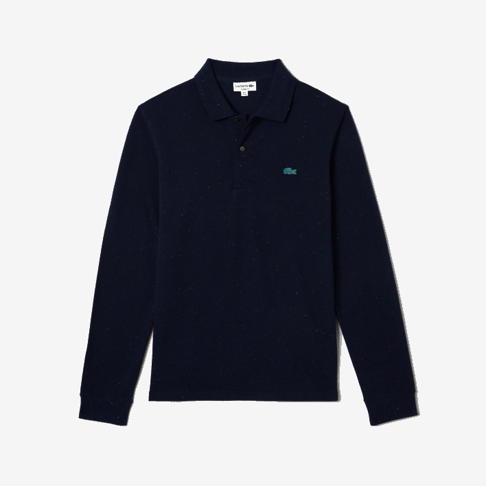 Lacoste Classic Fit Speckled Print Polo 646T704 Navy Blue 7CG Men