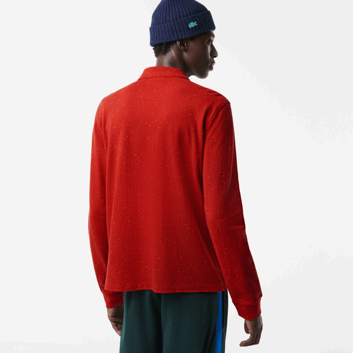 Lacoste Classic Fit Speckled Print Polo 646T705 Red 7CQ Men