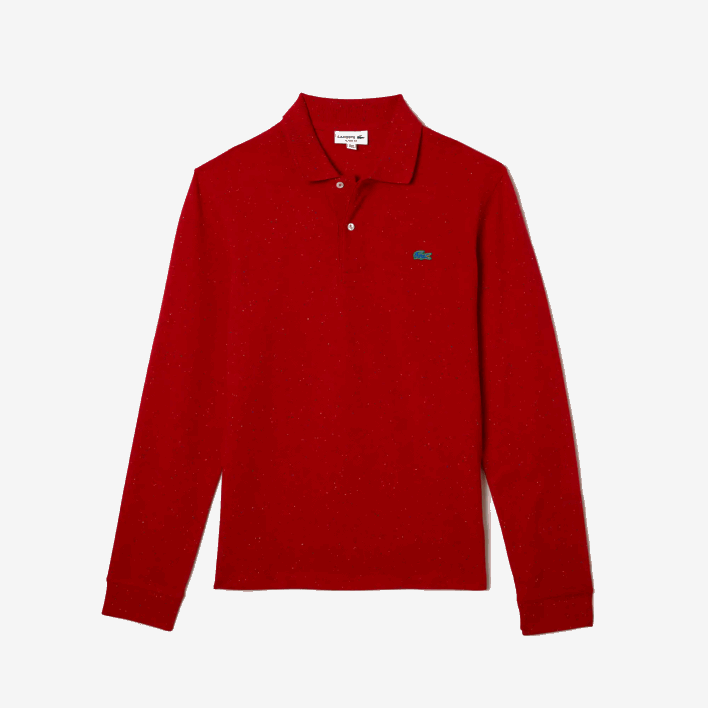 Lacoste Classic Fit Speckled Print Polo 646T705 Red 7CQ Men