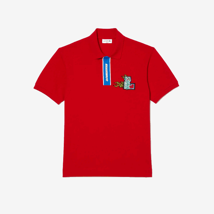 Lacoste Contrast Placket And Crocodile Badge Polo 646T633 Red 240 Men