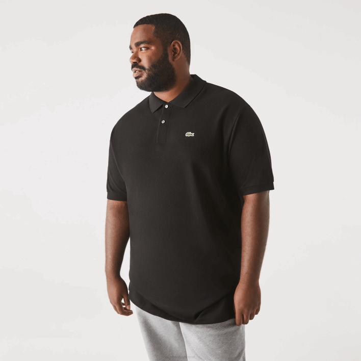 Lacoste Cotton Petit Pique Polo - Plus Size - Big 646T170 Black 031 Men