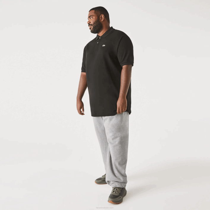 Lacoste Cotton Petit Pique Polo - Plus Size - Big 646T170 Black 031 Men