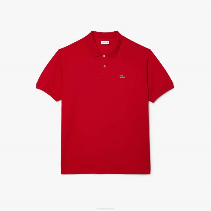 Lacoste Cotton Petit Pique Polo - Plus Size - Big 646T734 Red 240 Men