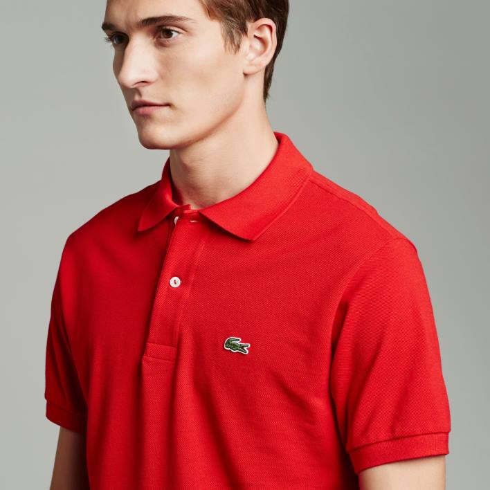 Lacoste Cotton Petit Pique Polo - Plus Size - Big 646T734 Red 240 Men