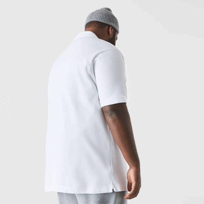 Lacoste Cotton Petit Pique Polo - Plus Size - Tall 646T187 White 001 Men