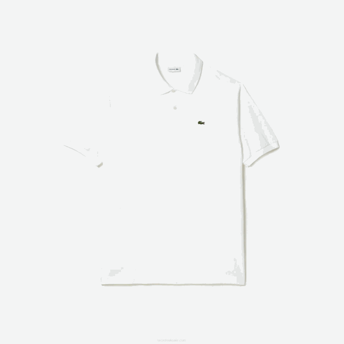 Lacoste Cotton Petit Pique Polo - Plus Size - Tall 646T187 White 001 Men