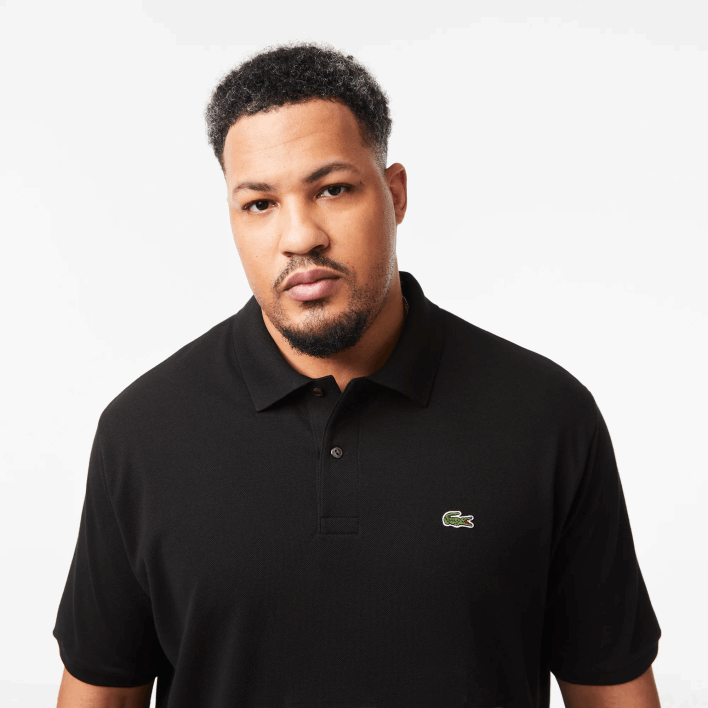 Lacoste Cotton Petit Pique Polo - Plus Size - Tall 646T188 Black 031 Men