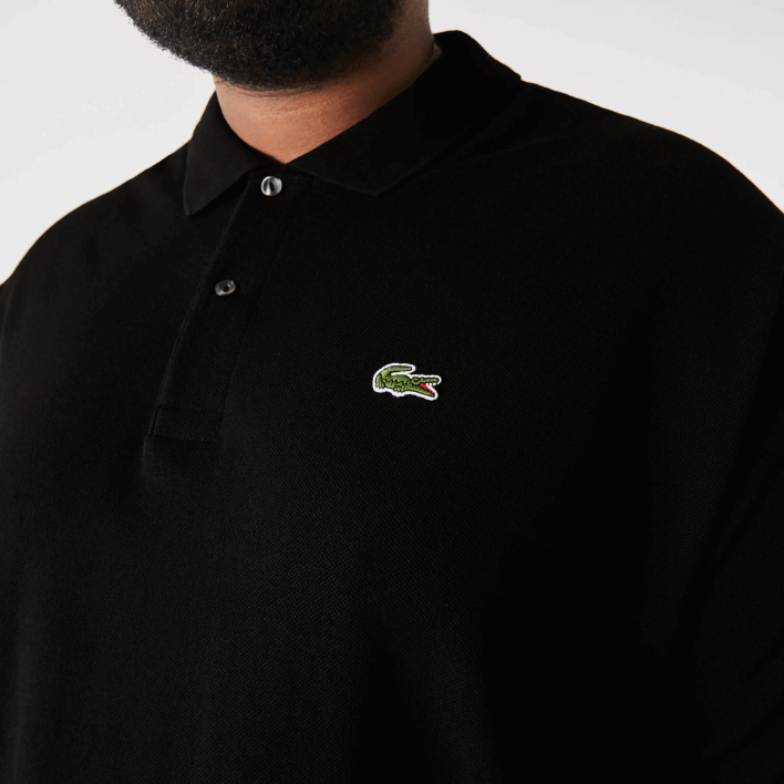 Lacoste Cotton Petit Pique Polo - Plus Size - Tall 646T188 Black 031 Men