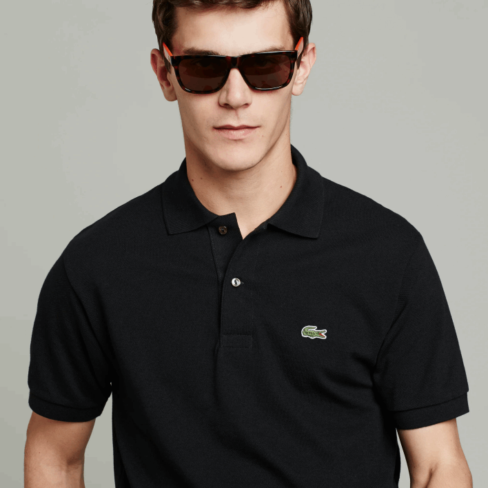Lacoste Cotton Petit Pique Polo - Plus Size - Tall 646T188 Black 031 Men