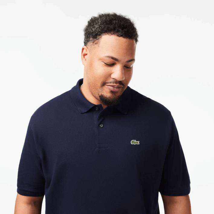 Lacoste Cotton Petit Pique Polo - Plus Size - Tall 646T189 Navy Blue 166 Men