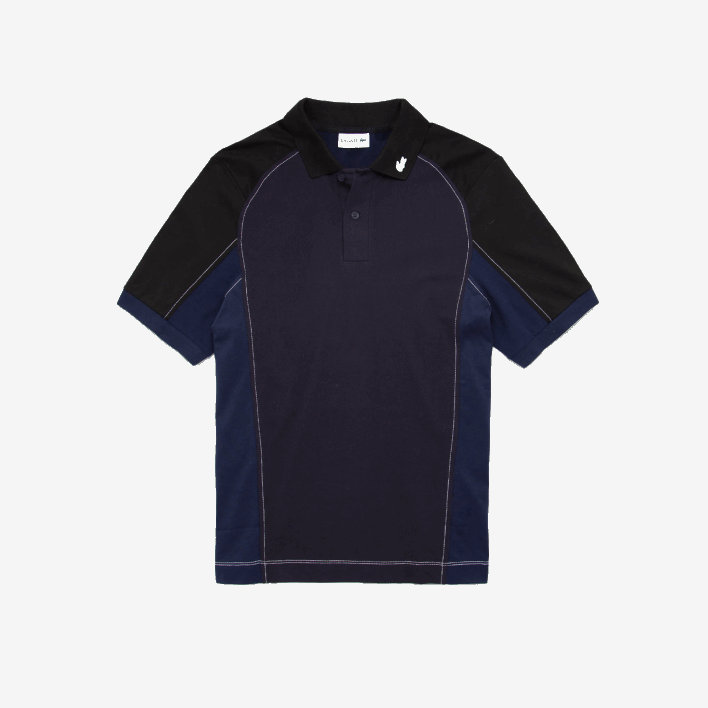 Lacoste Heritage Regular Fit Stretch Mini-Pique Polo 646T692 Navy Blue Black 7W4 Men