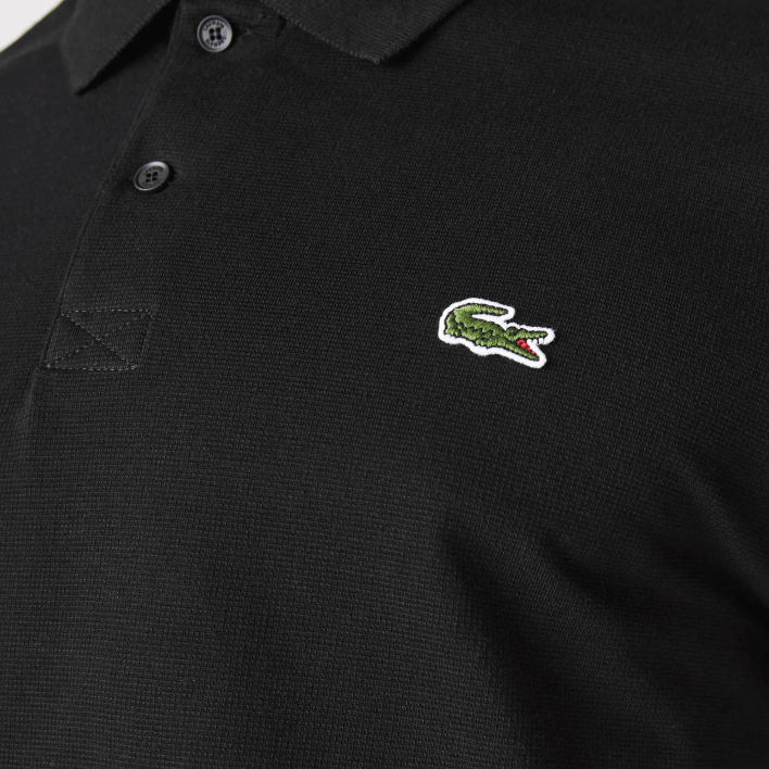 Lacoste Lettered Band Ultra-Lightweight Cotton Polo 646T816 Black 031 Men