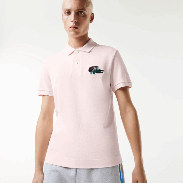 Lacoste Organic Cotton Pique Polo 646T576 Light Pink T03 Men