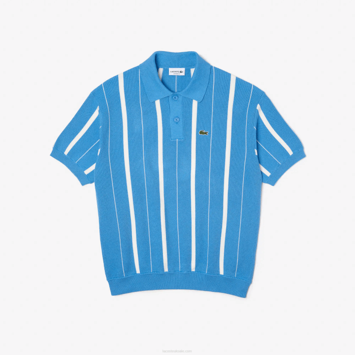 Lacoste Organic Cotton Stripe Polo 646T441 Blue White CLT Men